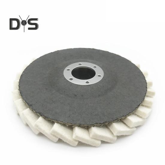 1/2/5 Stück 4,5 Zoll/5 Zoll Wollfilz-Lamellenpolierscheibe Wolle Rundpolier-Schwabbelscheibe Pad für Metall Marmor Stein Möbel Autowachs