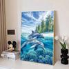 New Arrival 5D DIY Full Circle Diamond Painting "Dolphin" Embroidery Cross Stitch Home Decor Gift