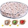 MXLA Automatic Moving Ball Cats Toy Set with Double Layer Cover Washable Mats
