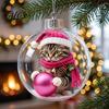 LED Transparent Christmas Balls Glowing Story Ornament, Light‑Up Mini Animals Hanging Ball Ornament with Warm Acrylic Gift Souvenirs Light,