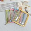 A6 Loose-Leaf Notebook Cover with 6-Hole PVC Transparent Zipper, Detachable