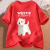 West Highland White Tshirt Terrier Mama Dog Westie Mom Women and Girls Casual Street Wear Breathable Shirts Dog Mom Clothing