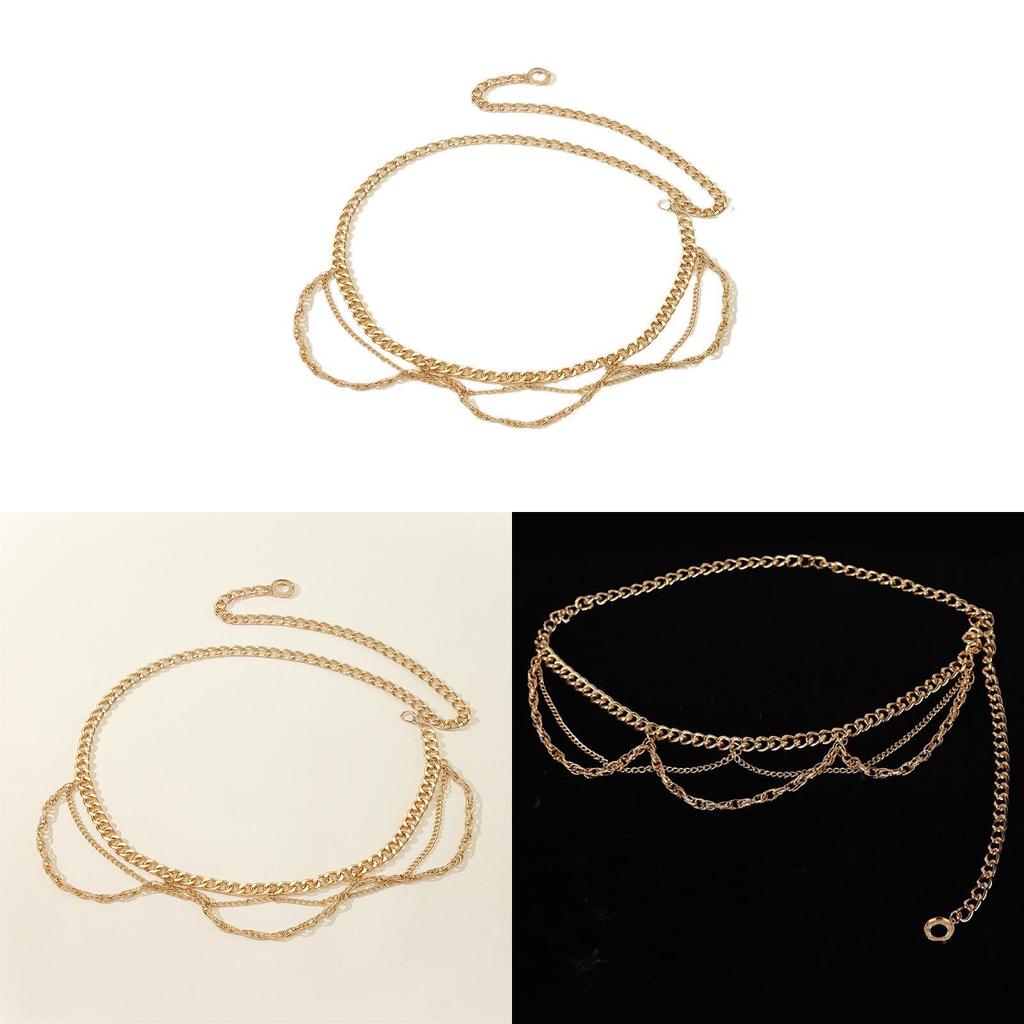 Waist Metal Ladies Chain With Carved Details Elegant Jewelry For Winter Seasons