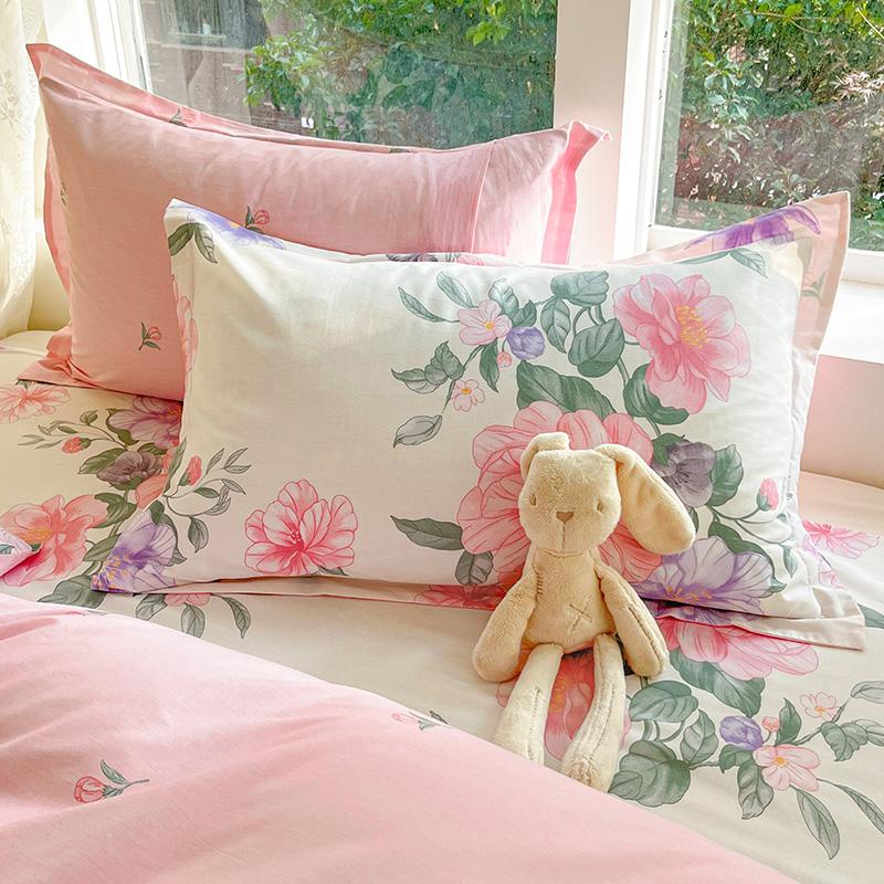 100% Cotton 1 Piece 48cm*74cm Pillowcase Beauty Floral Printing Pillow Case Cover For Bedroom