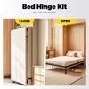 White Bed Hinge Bed Rail Brackets Medium Size Iron Stainless Steel Heavy Duty Capacity for Murphy Bed Furniture Hardware