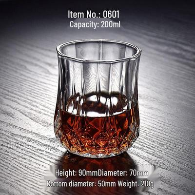 ZISIZ Křišťálové sklenice na whisky, pivo a víno