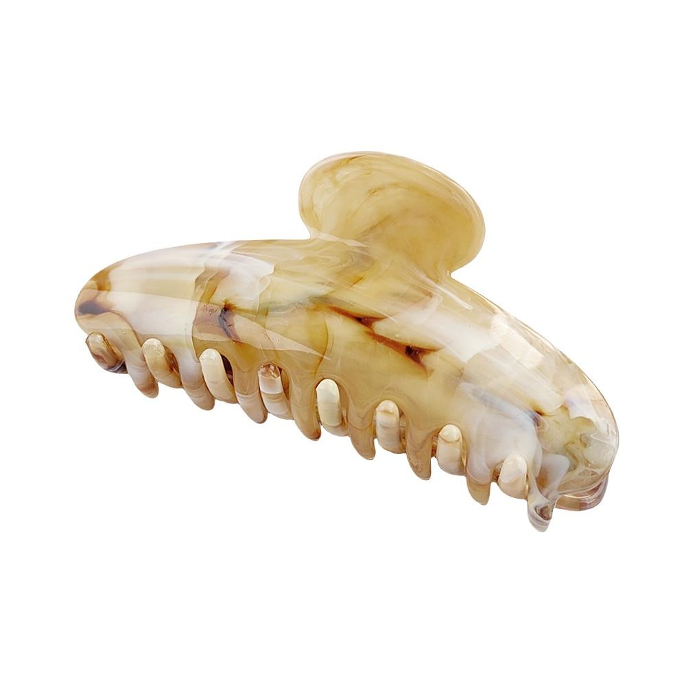 

1PC Marble Half Moon Clip Hairpins For Ponytail Hairstyles And Hair Accessories, Beach, Vacation, Sweet Ladies Headdresses