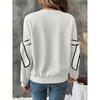 Autumn New Contrast Color Three-dimensional Bow Round Neck Long-sleeved Pullover Sweatshirt