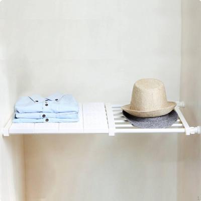 Expandable Closet Shelf Rod Wardrobe Divider Storage Shelving Rack for Students, Kitchen,