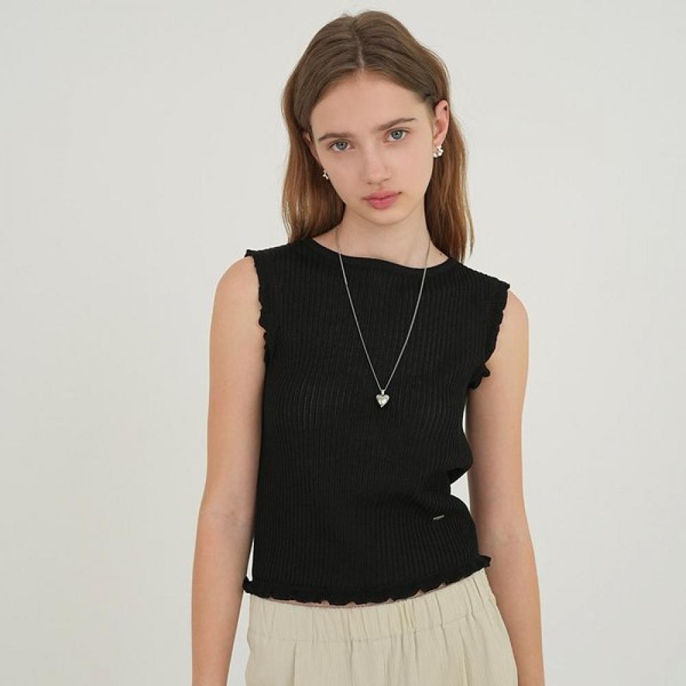 On On Frill Sleeveless Knit Nek5mp527 WHITE/55