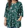 Blusa Estampada de Manga Corta de Moda para Mujer Tallas Grandes para un Look Elegante de Oficina y Casual