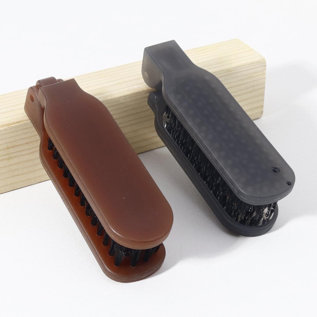 1pc portable folding comb with mirror - bristle bristles, foldable mini compact mirror comb,Special for real hair wigs