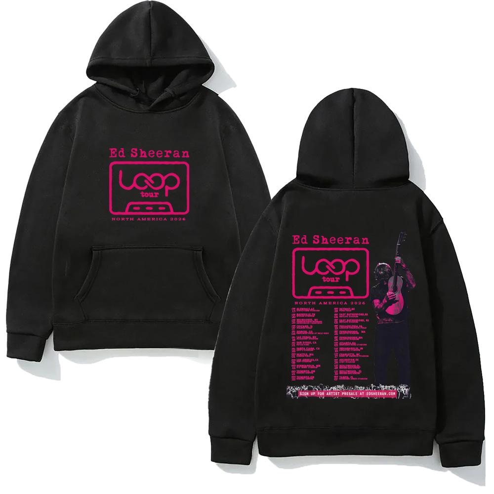 Ed Sheeran 2026 LOOP Tour Hoodie 2025NEW Grunge High Quality Sweatshirts Long Sleeve Clothes Punk Hoody Comfortable Hooded Moletom