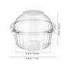 Clear PET Cupcake Boxes for Storage Use Transparent Foodgrade Cake Containers with Lids 50 Pieces