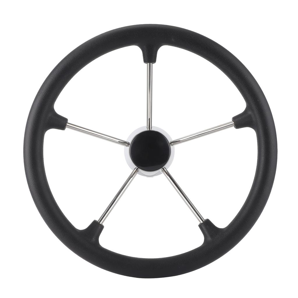 15.5in Boat Steering Wheel 304 Stainless Steel with PU Foam Marine Hardware Accessory