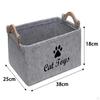 Collapsible Pet Toy Storage Box with Handles, Large Capacity for Dog Supplies