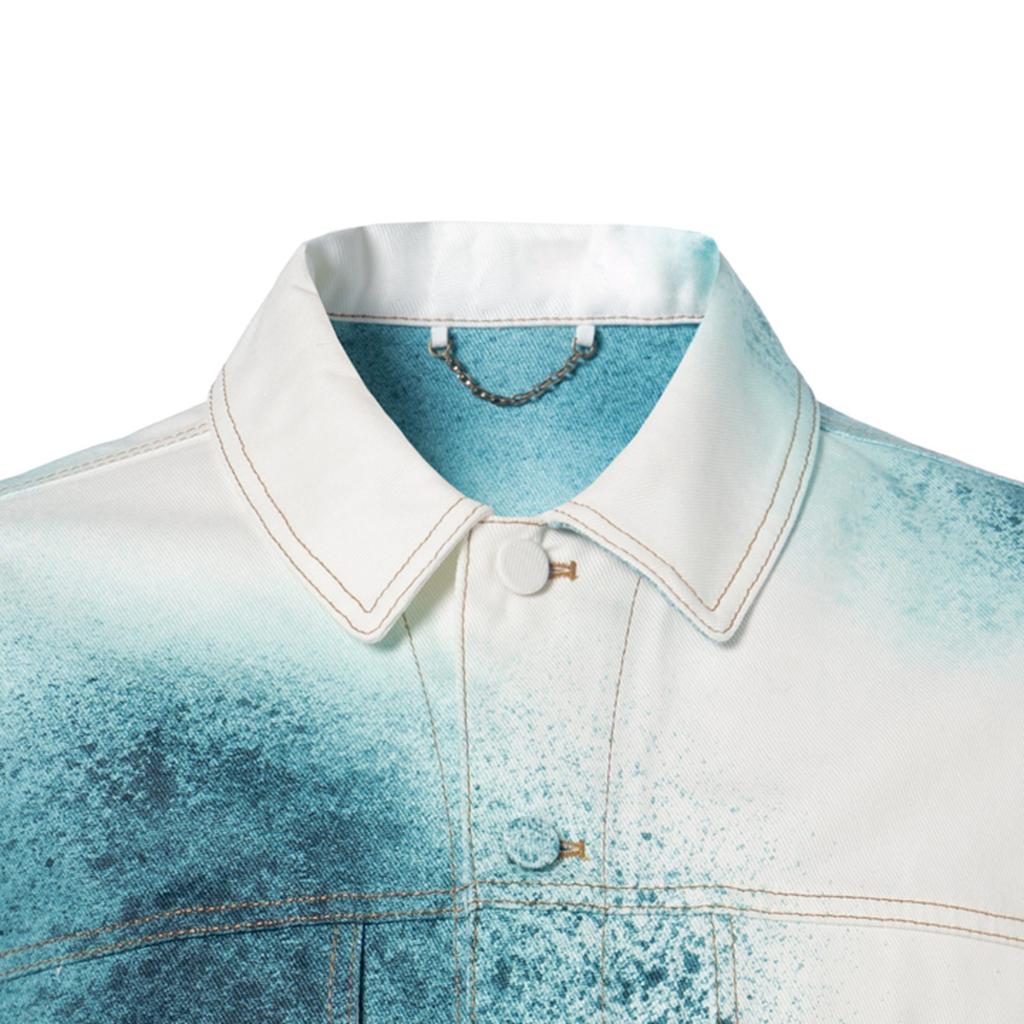 LOUIS VUITTON Pre Owned 20's Spray paint Denim Jacket 1AATK0