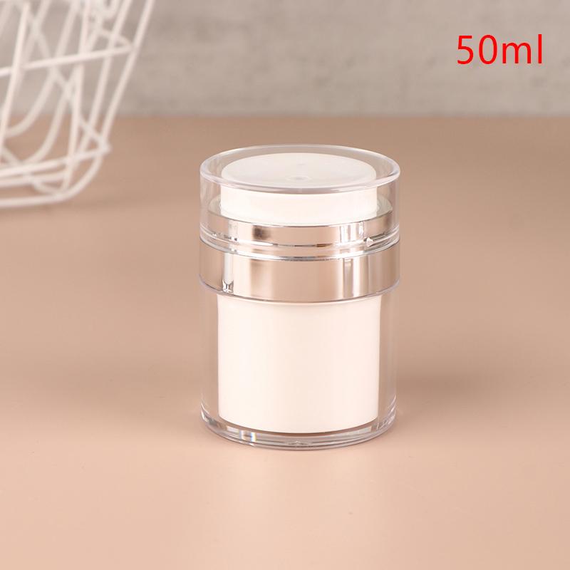 Airless Empty Pump Jar Refillable Creams Gels Lotions Dispenser Travel Leak Proof Cosmetic Container Moisturizer Vacuum Bottle