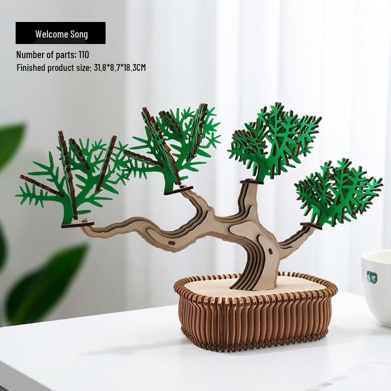 3D Wooden Puzzle Model Kit for Kids and Adults - Educational Brain Toy and Gift
