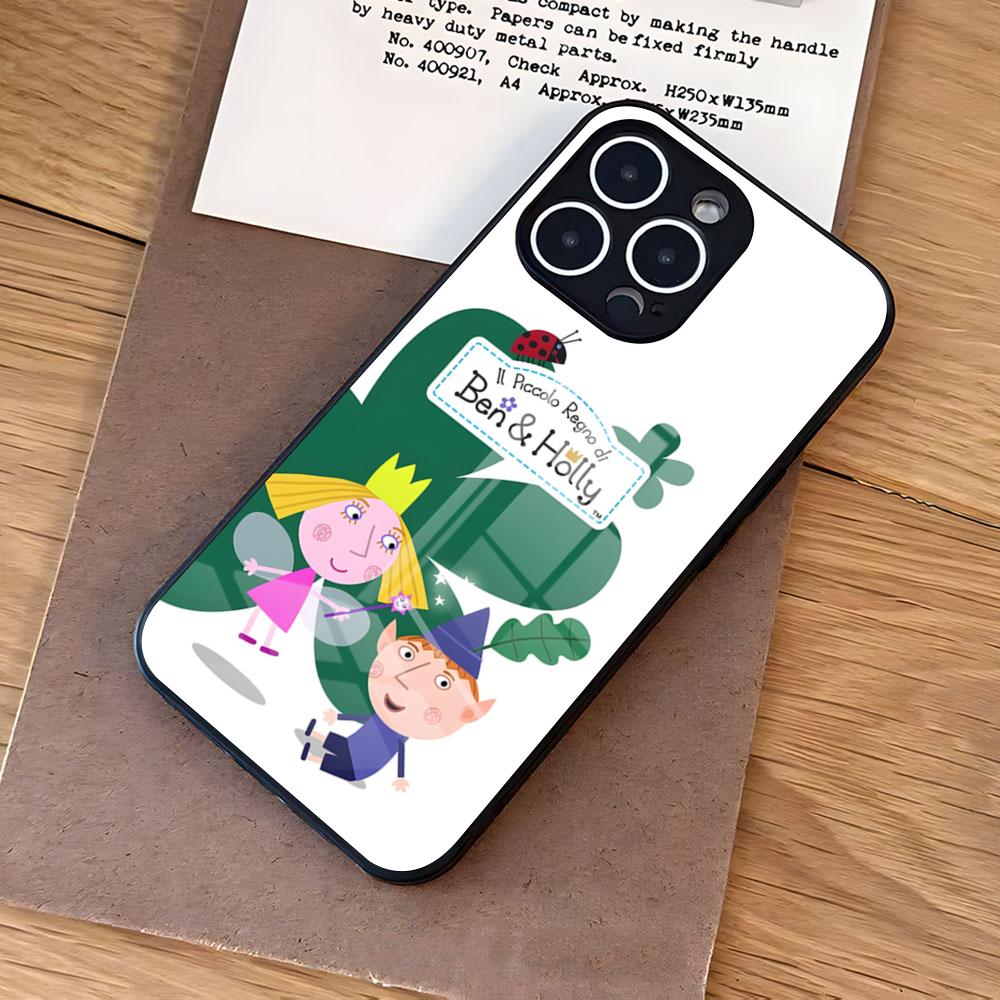 Ben And Hollys Little Kingdom Phone Case For IPhone 17 Air 16 E Pro Max 15 14 13 Mini 12 Pro 11 Max Plus Black Glass Cover
