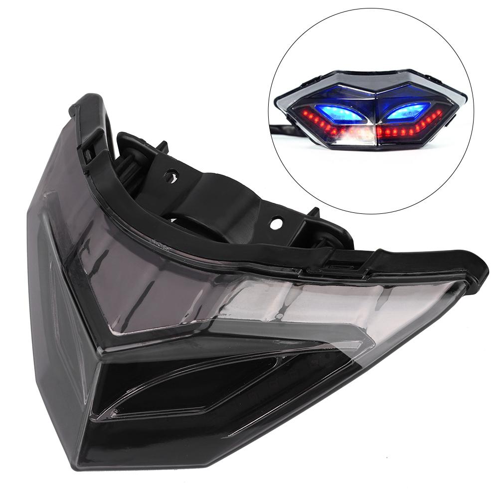 Motorcycle Tail Light with Turn Signal Brake Lamp Fit for Ninja 300 250 250R Z250(BlueRed Light )