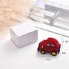 Cute Beetle-Shaped Flocking Box, Proposal Ring Box + Jewelry Storage Box Two-In-One, High-Grade Flannel Non-Slip Portable Design