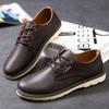 2025 summer men's leather shoes casual waterproof shoes low-top shoes Korean version trendy men's shoes wear-resistant and non-slip work men's shoes