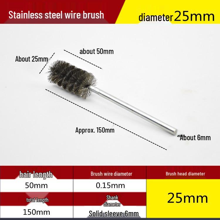Electric Drill Stainless Steel Pipe Brush with Extended Handle for Polishing, Grinding, Deburring, and Rust Removal