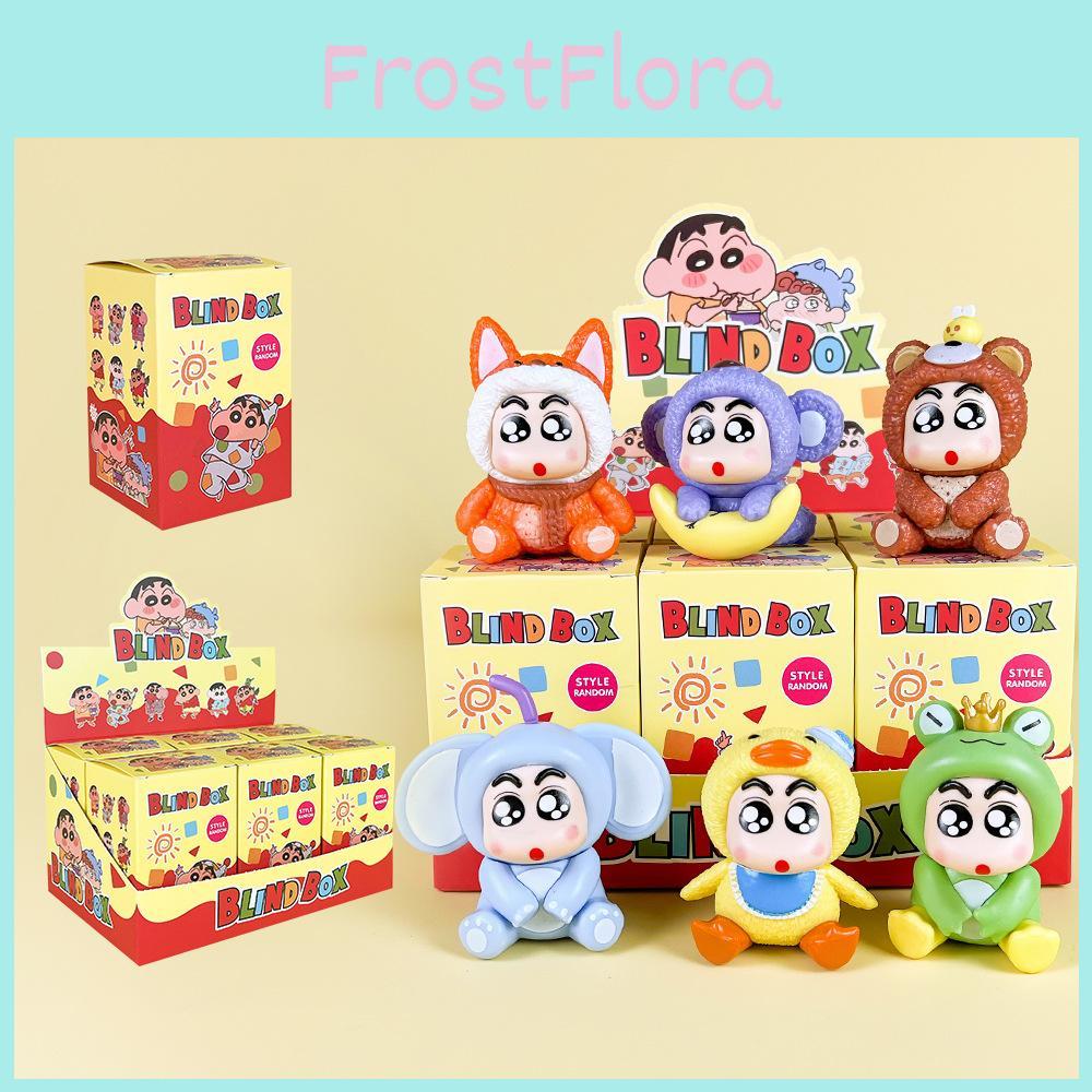 Crayon Pvc Shinchan Model Ornament With Little Frog And Fox Design For Gift