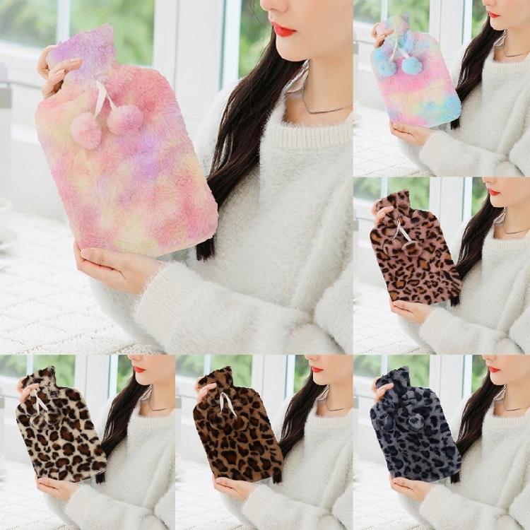 2 Litre Plush Hot Water Bottle with Cover Protector Anti-Scald Hot Water Bag 2000ml Warm Lasting Bottle Bag Container