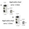 10pcs Steel Wire Rope Fixed Clip Adjustable Removable Screws Fixed Cable Clamp Copper Metal Hanging Suspension Clip Hardware