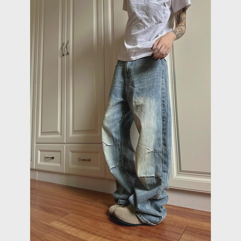 2024 Retro Cleanfit Women's Distressed Wide-Leg Pleated Pants