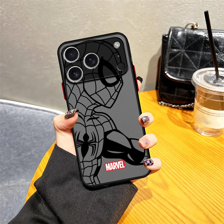 Marvel Sipiderman Ironman Hülle für iPhone 17 Pro Max 7 8 SE 12 17e 14 15 XS XR 13 Mini 11 Air 16 Plus Rückseite Handyhülle
