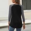 Women's T Shirt Print Button 3/4 Sleeve Daily Weekend Fashion Basic V- Neck Regular Top
