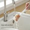 Long Handle Kitchen Pot Brush Vertical Dishwashing Brush Kitchen Sink Stove Decontamination Non-stick Easy Oil Pot Brush