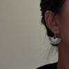 Trendy Simple Fan Shape Dangle Drop Earrings Hook For Women Vintage Fashion Jewelry Accessories New Year Gift Party