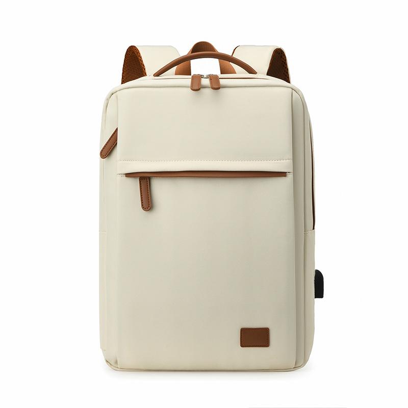 Versatile Large Capacity Color Block Business Travel Backpack