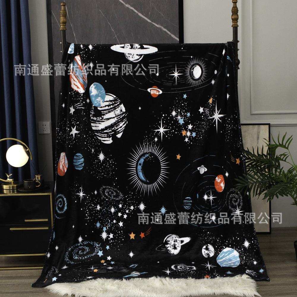3D Digital Printing Flannel Blanket Sofa Blanket Blanket Single Layer Thickening