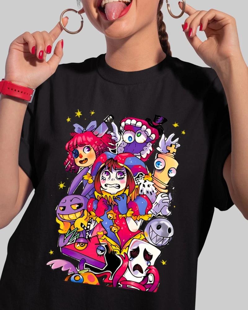 Anime The Amazing Digital Circus Black T Shirt Size S 4xl
