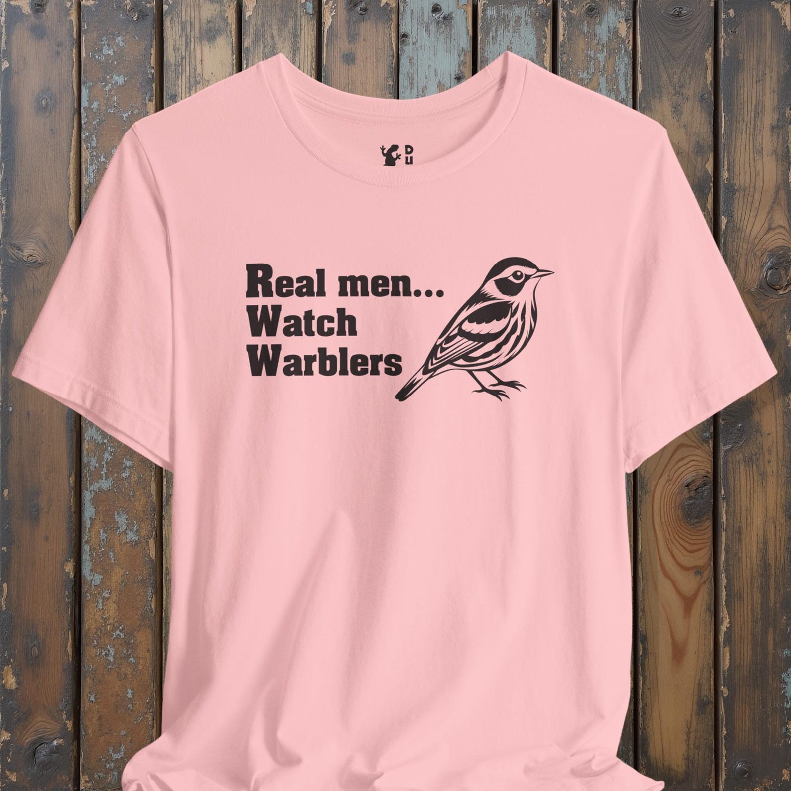 Real Men Watch Warblers Tee Shirt, For the calm and quiet Birder with a good sense of humor | Birding t-shirt M