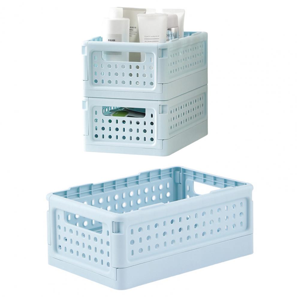 Desktop Folding Storage Basket Snacks Stationery Sorting Storage Box Cosmetics Miscellaneous Item Multi-purpose Storage Solution