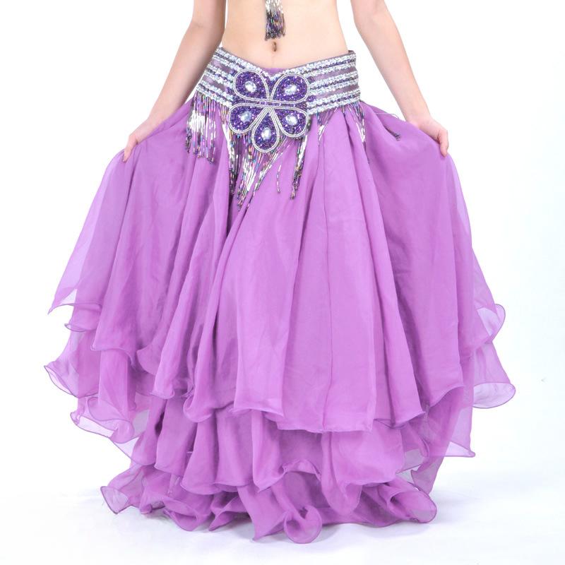 

Dancer s Curled Long Skirt Belly Dance Performance Suit Stage Performance Suit Skirt Spanish Skirt One Size