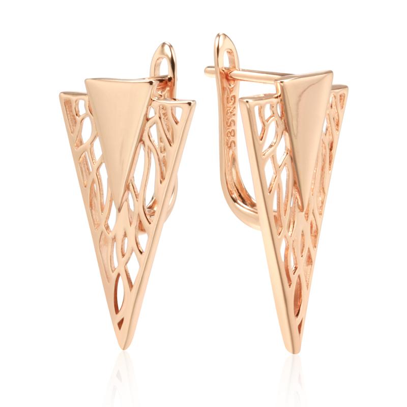 

Новий тренд Глянцеві сережки-краплі для жінок Мода Колір рожевого золота Креативні металеві Етнічні Унікальні Романтичні Повсякденні ювелірні вироби