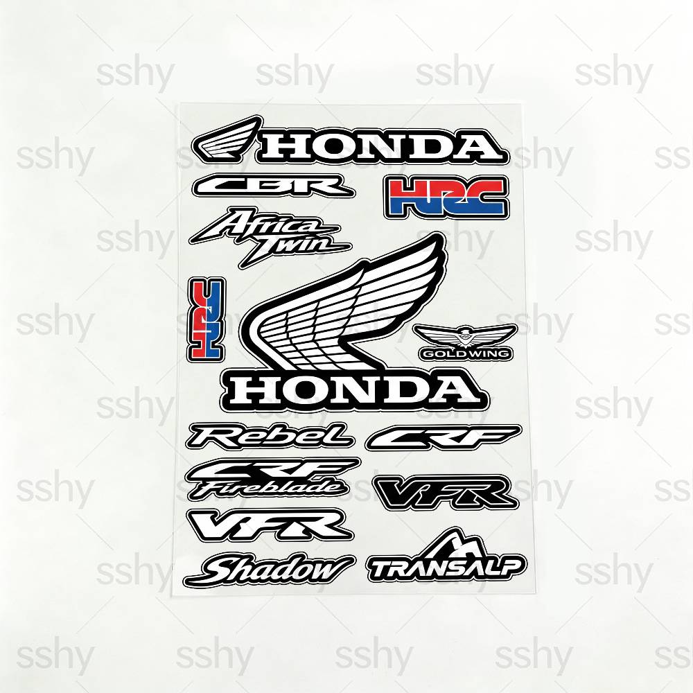 WKB5  FOR HONDA RACING Multi Scene Waterproof Reflective Scratch Cover Stickers Fit Auto Motorcycle Helmet Refrigerator Water Cup