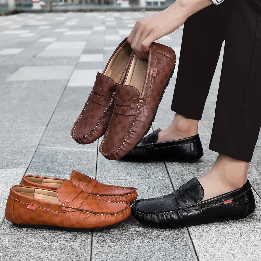 Pánské mokasíny, ležérní boty na řízení, měkké mokasíny, ploché boty, společenské boty