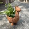 1 Piece of Nordic Style Cute Deer Flower Pot Resin Statue, Unique Animal Succulent Plant Flower Pot