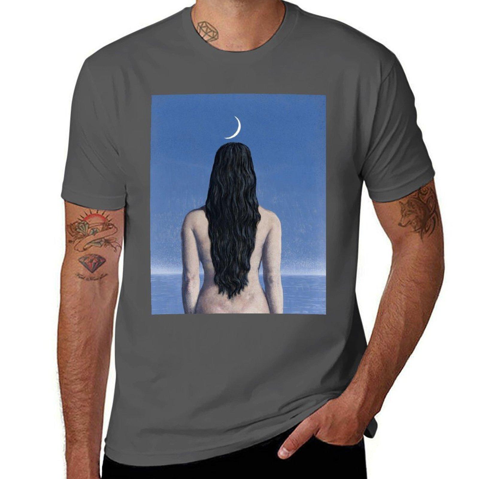

The evening dress, René Magritte T-Shirt mens graphic t shirts t shirts for man graphic funny man t shirt designer T-Shirt 4XL