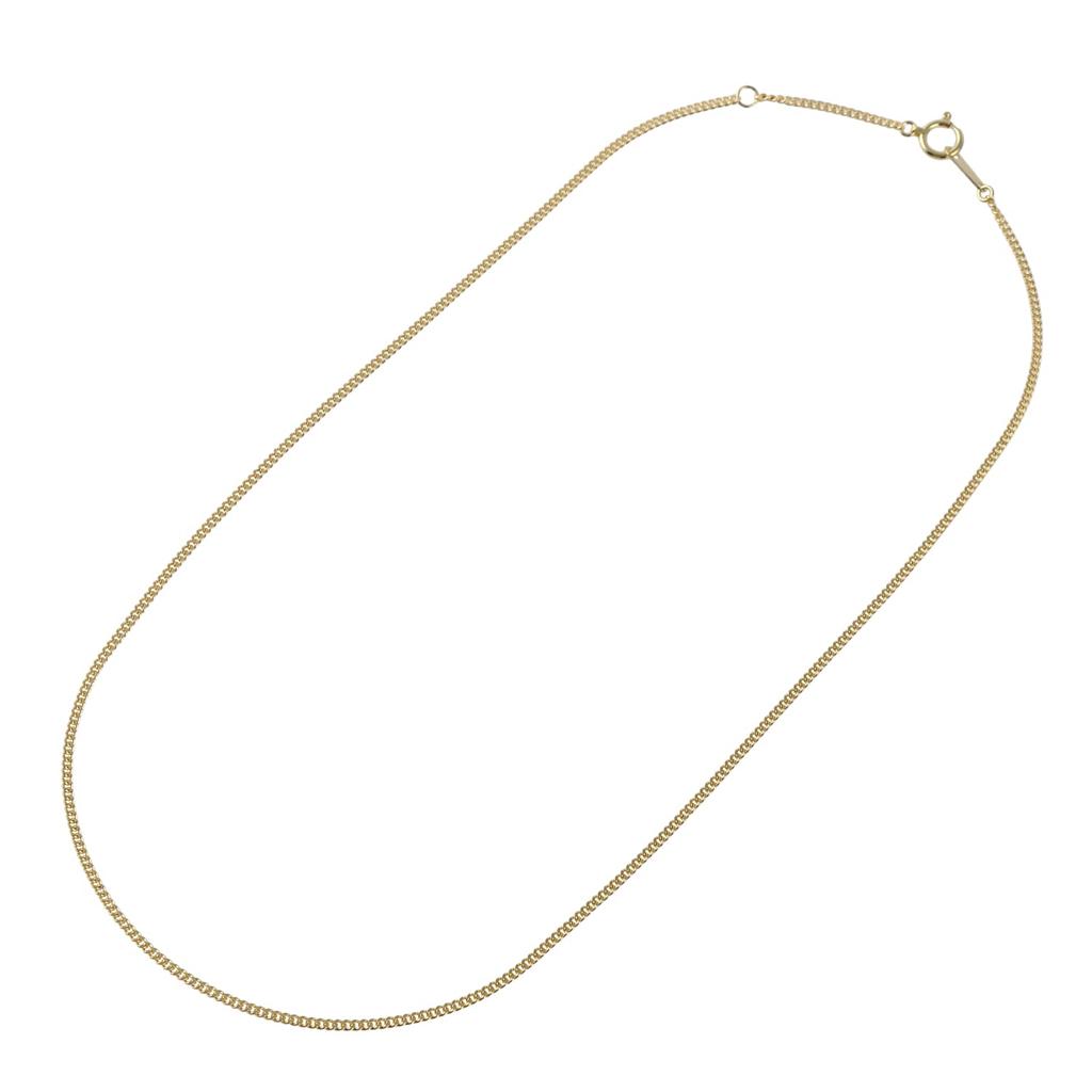 18K Gold Single Kihei Certified with 3cm AJ Made in Necklace Chain [FAIRY CULLET] Double-Sided 3.0g - 40cm, Stamp, Ring, Japan,