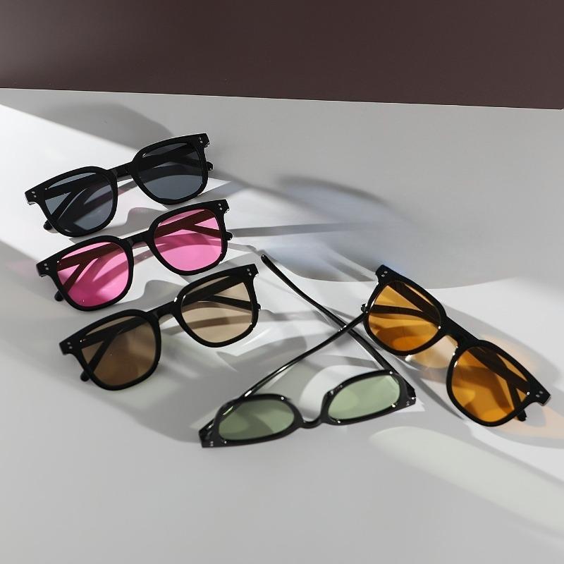 5PCS Mixed Frame Glasses Set Black Fashionable High-Quality Daily Wear Accessories for Men Women