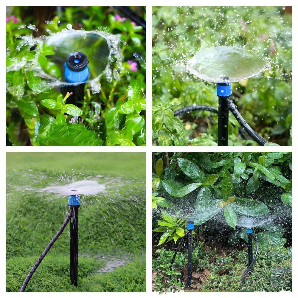 Spring Dripper Nozzle Garden Irrigation Dripper Ground Insert Red Cap Eight-hole Ground Insert Adjustable Garden Sprinkler